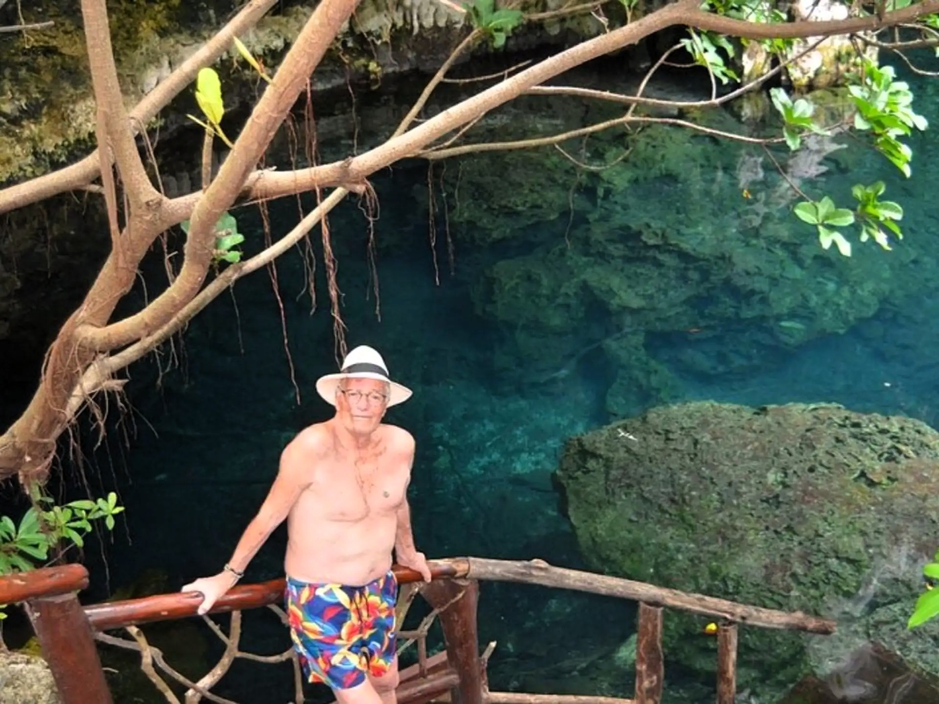 Tranquil freshwater swimming area at Malum Cave, offering relaxation and exploration
