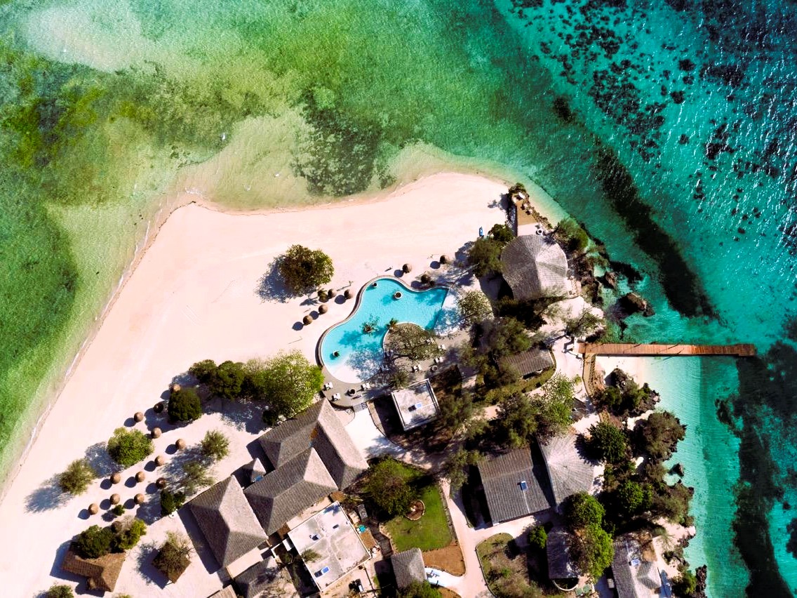 Pongwe Island pristine white sand beach